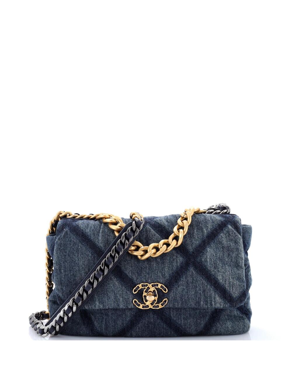 Chanel 19 Flap Bag Quilted Denim Large #377806C44B